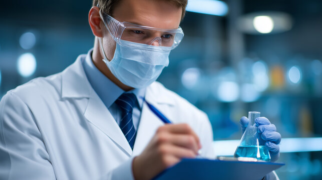 Researcher in a sterile white lab carefully adjusts a saline drip on a placebo trial subject, clipboard notes visible, clinical fluorescent overheads casting sharp shadows, both fi