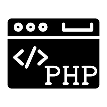 Vector Design PHP Coding Icon Style