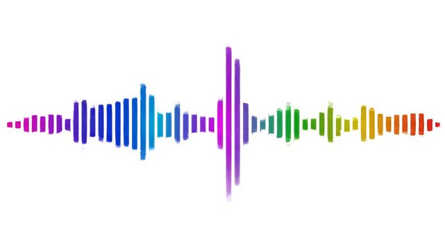Colorful Sound Waveform Visualization Abstract Audio Spectrum.