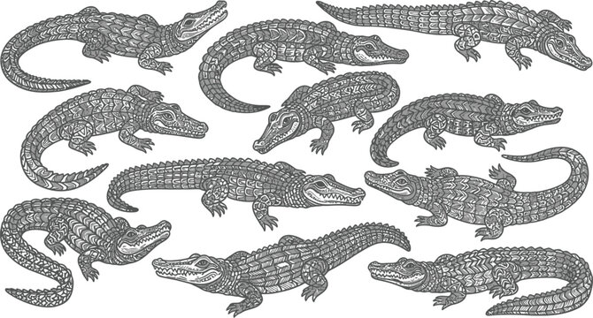 Intricate alligator pattern a seamless reptile design for backgrounds and textures
