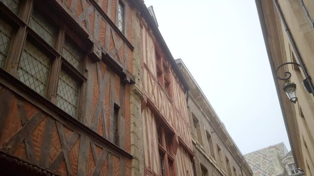 Ancient half-timbered houses in Dijon, France