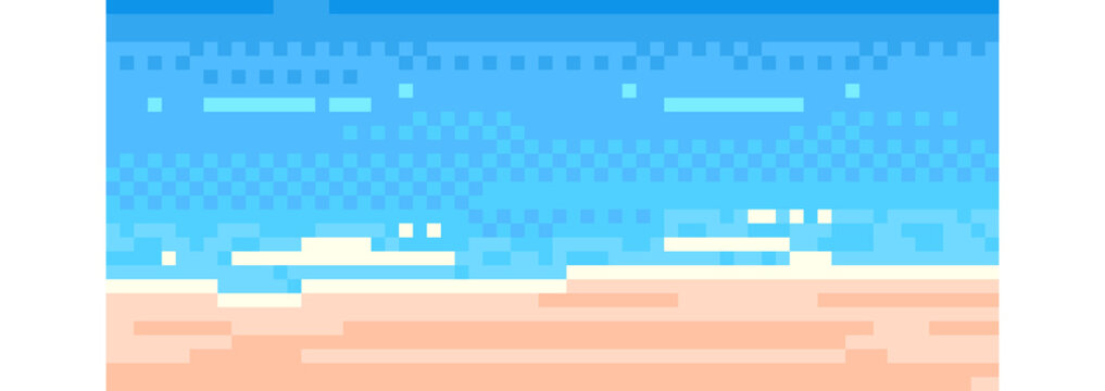 pixel water illustration