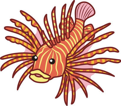 lionfish animal sticker
