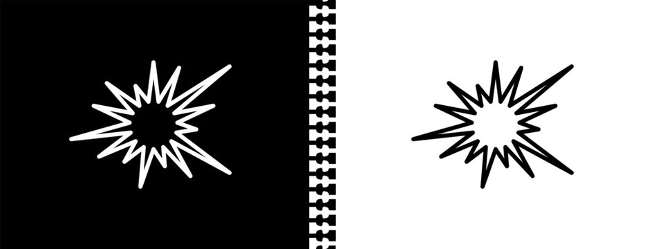 bomb UI outline icon in black and white mode - army and war collection.