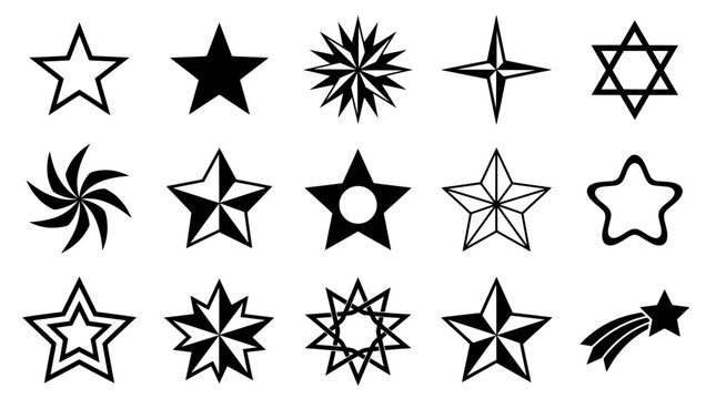 Stylized Stars and Celestial Symbols Image