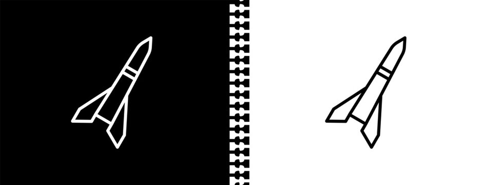 launcher UI outline icon in black and white mode - army and war collection.