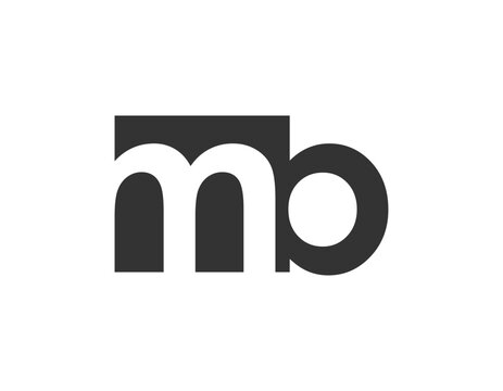 MB creative geometric initial based modern and minimal logo. Letter m b trendy fonts.