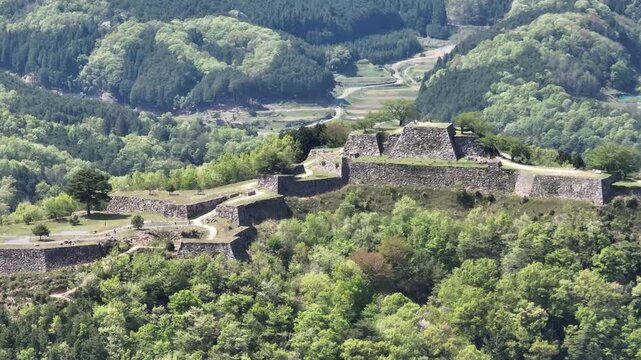 兵庫県　竹田城跡から見る風景