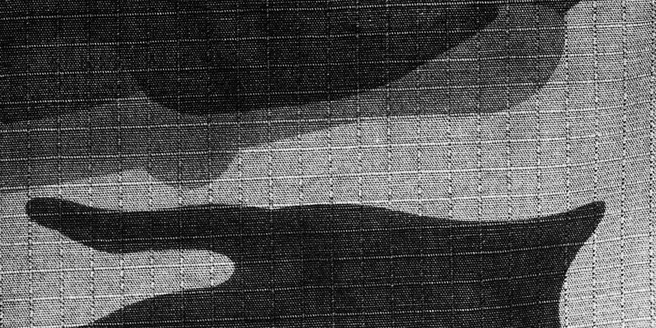 Grayscale camouflage ripstop fabric pattern background