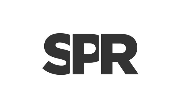 SPR logo design template with strong and modern bold text. Initial based vector logotype featuring simple and minimal typography. Trendy company identity.