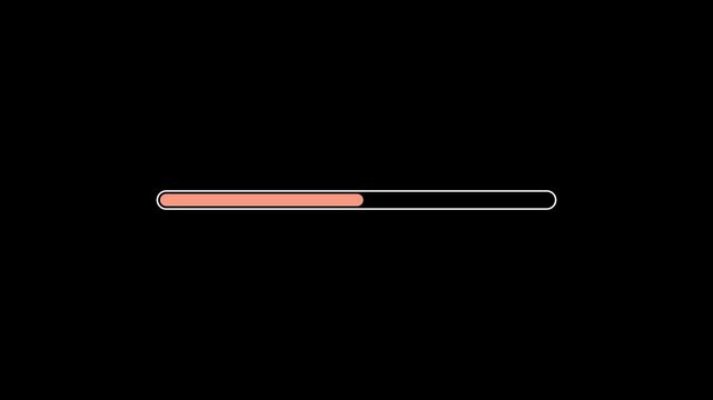 Loading Progress Bar Animated Icons Set on Black Background &ndash; UI Preloader and Buffering Animation