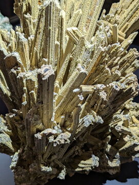Golden-Green Acicular Mineral Specimen