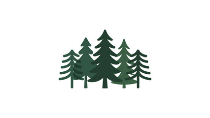 Obraz premium Group of tall green pine trees standing in a natural setting