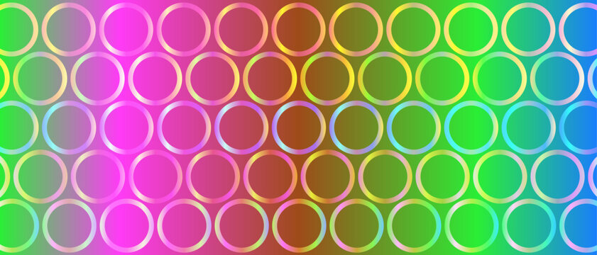 Colorful gradient circle pattern background geometric seamless dots grid abstract modern design
