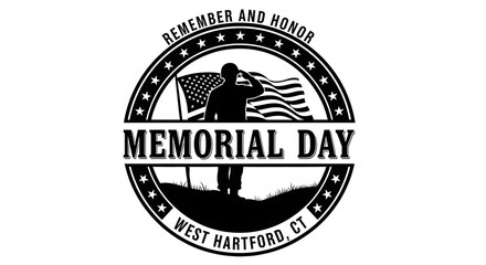 Fototapeta premium Memorial day remembrance emblem honoring service and sacrifice with patriotic imagery