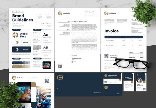 Blue And Brown Brand Guidelines Bitcoin