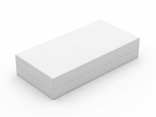 Fototapeta premium A pristine white rectangular box sitting on a plain white background