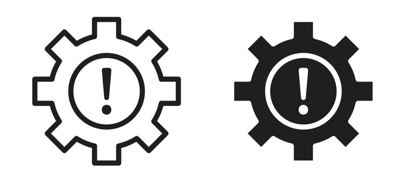 Failure icon symbol, black style vector icons pack