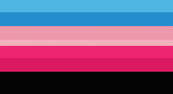 Genderfluid Pride Flag Horizontal Stripes Graphic Design