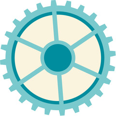 Obraz premium Flat style gear wheel