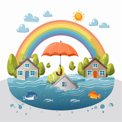 Obraz premium Flood Protection and Hope