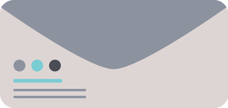 Flat style envelope
