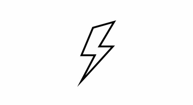 Simple black and white lightning bolt icon