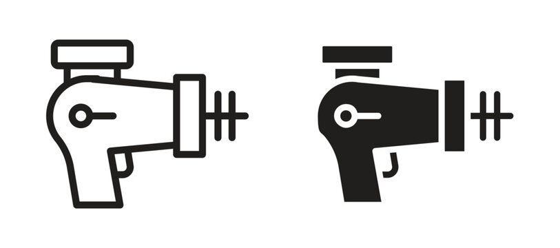 Laser gun icon symbol, black style vector icons pack