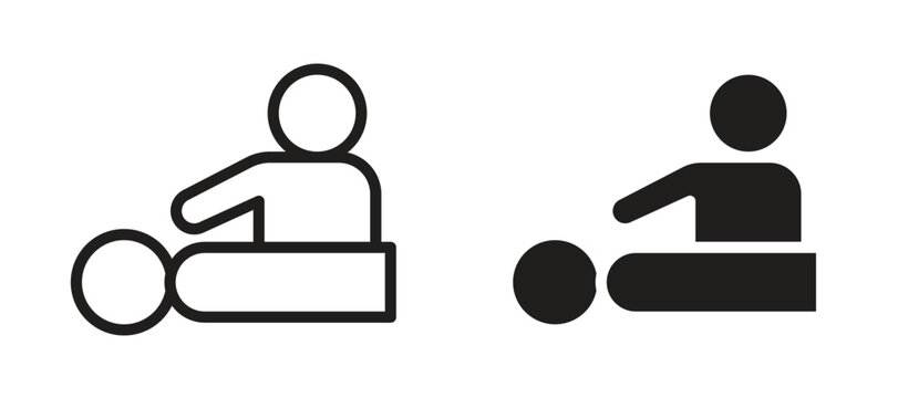 Massage icon symbol, black style vector icons pack