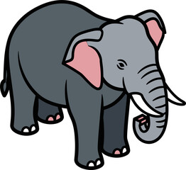 Fototapeta premium elephant cartoon illustration