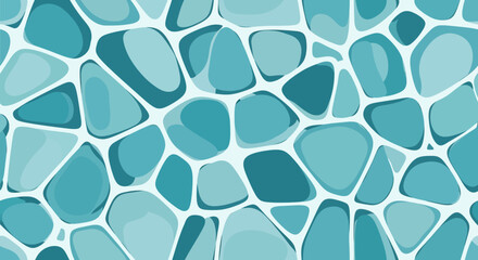 Obraz premium Seamless Pattern of Blue Water Caustics and Pool Tile Texture