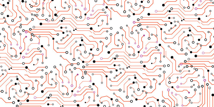 Abstract technology background with circuit board pattern, digital electronic design, computer motherboard texture vector illustration