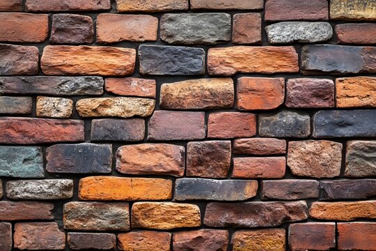 Rustic Brickwork Facade Showcasing Earthy Hues and Unique Bricklaying Techniques in Architecture