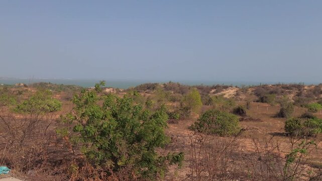An aerial view of the Mui Ne coastline in Phan Thiet.