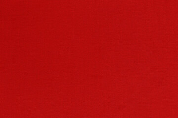 Fototapeta premium Dark red cotton fabric cloth texture for background, natural textile pattern.
