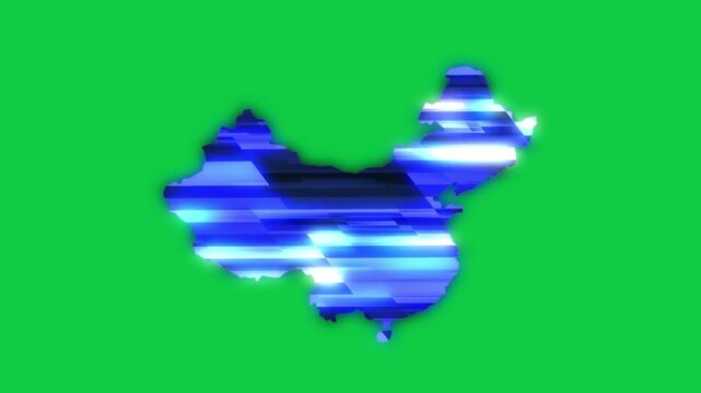 China blue news headline effect map pop animation green background