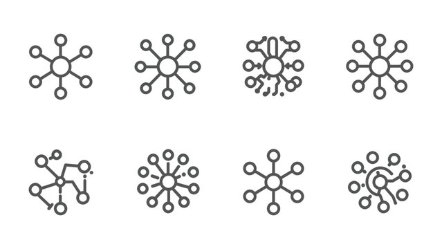Network of Connections: A visually engaging display of various interconnected nodes and networks symbolizing communication, relationships, and data flow.