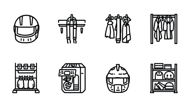 Gear assortment :An array of gear, meticulously arranged, representing tools and equipment. The image highlights the details of each item.