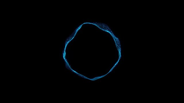 Effect Explosion Lighting Shockwave Fx Animation Digital shockwave, Blue digital technology shockwave.4K explosion shockwave effect and diverging waves on transparent background.