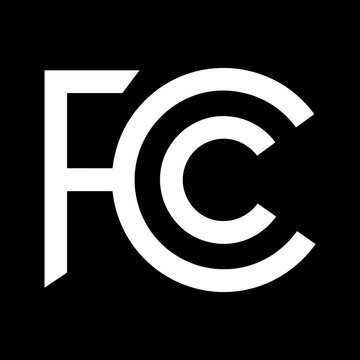 FCC Mark Federal Communications Commission Logo Black White