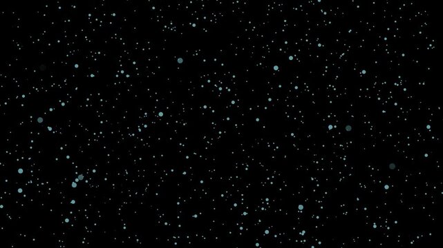 Floating White twinkle Stars with a luxurious bokeh effect, perfect for award ceremonies, particle magic tail sparkling glitter star dust trail loop animation on black screen background. 4K UHD Video