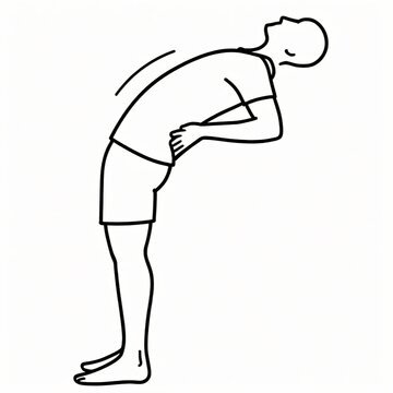 Man With Stomach Pain Sketch