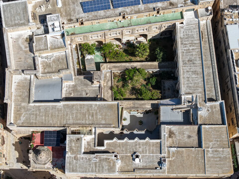 Drone view at the historic town of Mdina in Malta