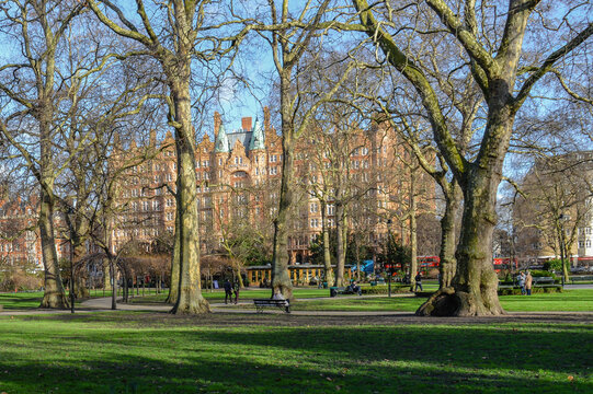 Russell Square Gardens in London England United Kingdom.