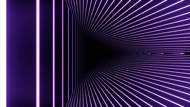 Purple and Green Abstract Changing Triangular Tunnel with Flashing Frames Background VJ Loop in 4K