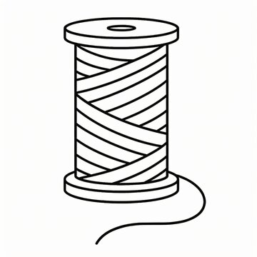 Thread Spool Sewing Illustration
