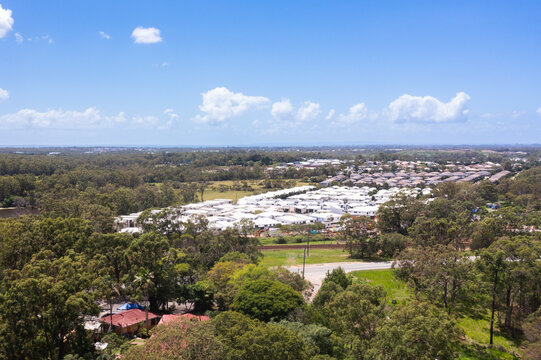 new housing development in outer city suburb