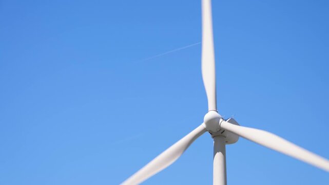 Windmill park for sustainable electric power generation in Spain.
