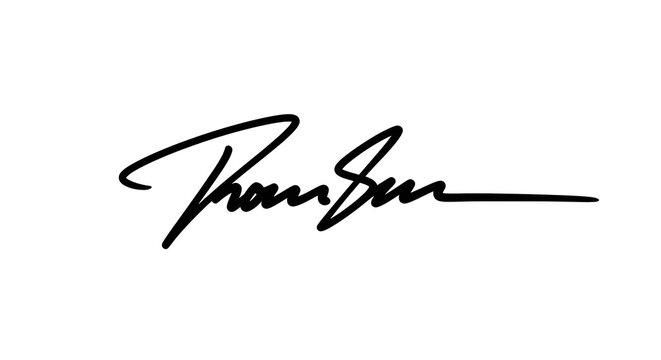 Signature handwriting sample of a personal autograph with a flowing script and artistic flourish, showcasing a unique personal mark for documentation or authentication