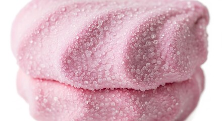 Fototapeta premium sweet pink marshmallow dessert with sugar crystals